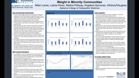 Thumbnail for Correlation Between COVID-19 Vaccination Status and Low-Birth Weight in Minority Communities