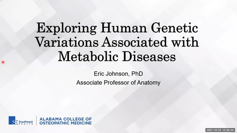 Thumbnail for entry Exploring Human Genetic Variations Associated with Metabolic Diseases