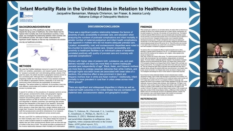 Thumbnail for entry Infant Mortality Rate in the United States in Relation to Healthcare Access