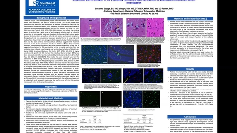 Thumbnail for entry The Effect of Acute Exposure to High Dose Cadmium on the Postnatal Expression of Vascular Endothelial Barrier Antigen in the Rat Central Nervous System: A Quantitative Immunoflourescent Investigation