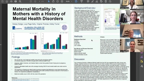 Thumbnail for entry Maternal Mortality in Mothers with a History of Mental Health Disorders