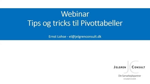 Thumbnail for entry Tips og tricks til Pivottabeller