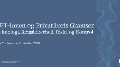 Thumbnail for Afrunding - PET-loven og Privatlivets Grænser