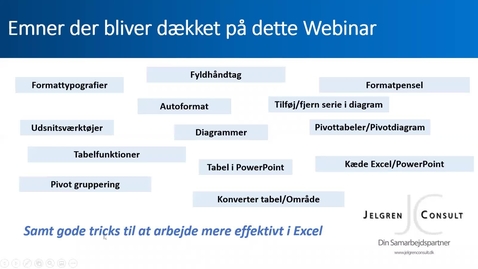 Thumbnail for Datapræsentation med Excel og PowerPoint
