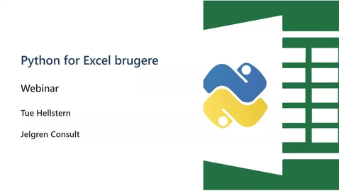 Thumbnail for Python for Excel brugere