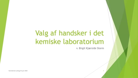 Thumbnail for Valg af handsker i det kemiske laboratorie