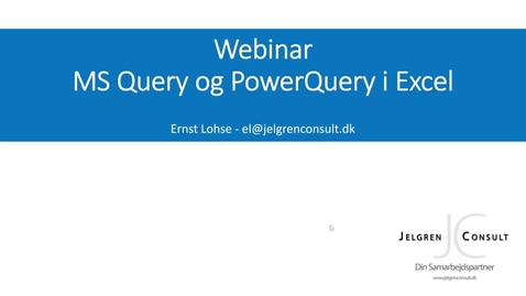 Thumbnail for Import af data til Excel - MS Query og Power Query
