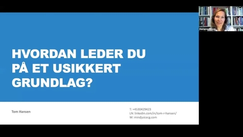 Thumbnail for entry Morgenbriefing: Hvordan leder du på et usikkert grundlag? (Entreprenant Ledelse)