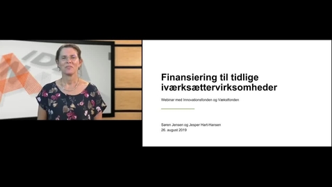 Thumbnail for entry Finansiering til tidlige iværksættervirksomheder