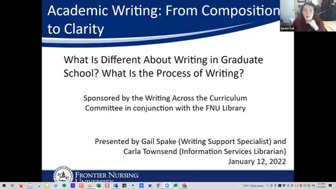 Thumbnail for entry STUDENT CONNECTION - The Writing Process &amp; APA 7th Edition.mp4
