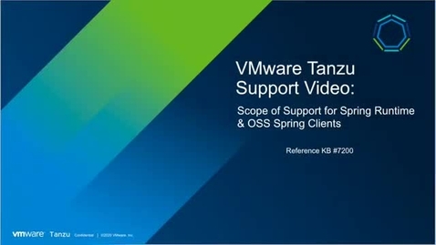 Thumbnail for entry KB 7200 Scope of Support - Pivotal Spring Runtime &amp; OSS Spring Projects