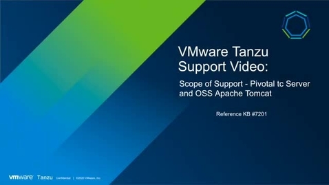 Thumbnail for entry KB 7201 Scope of Support - Pivotal tc Server and OSS Apache Tomcat