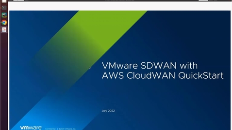 Thumbnail for entry VMware SD-WAN and AWS CloudWAN QuickStart