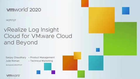 Thumbnail for entry vRealize Log Insight Cloud for VMware Cloud and Beyond