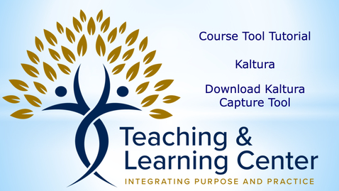 Thumbnail for How to download Kaltura Capture Tool