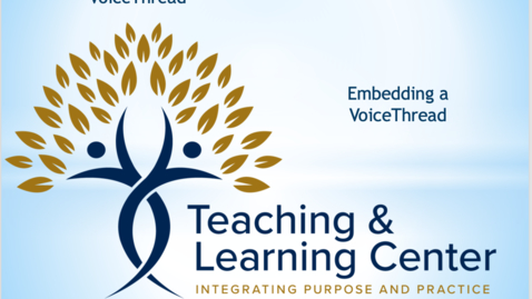Thumbnail for Embedding a VoiceThread