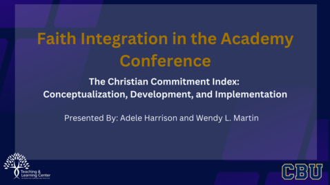 Thumbnail for The Christian Commitment Index: Conceptualization, Development, and Implementation (FIA Conference 2024)