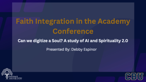 Thumbnail for Can we digitize a Soul? A study of AI and Spirituality 2.0 - By Debby Espinor