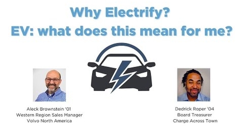 Thumbnail for Dedrick Roper &amp; Aleck Brownstein - Why electrify? EV: what does this mean for me? - May 2022