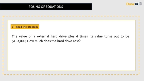Miniatura para la entrada Posing And Solving Equations Part 1