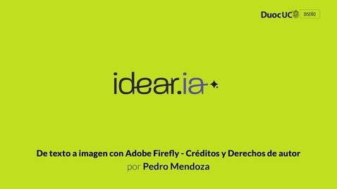 Miniatura para Pedro Mendoza: Adobe Firefly Créditos y derechos de autor