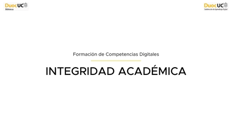Thumbnail for Integridad Académica