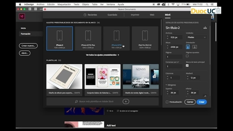 Miniatura para Crear un Documento en Adobe Indesign Diagramación, Maquetación y Páginas Maestras