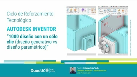 Miniatura para la entrada Taller Autodesk Inventor: 1000 diseños con un solo click (diseño generativo v/s paramétrico)