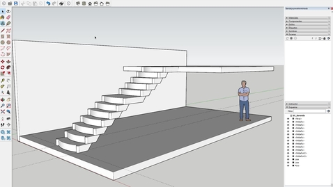 Miniatura para la entrada Cómo hacer una baranda para escalera en Sketchup