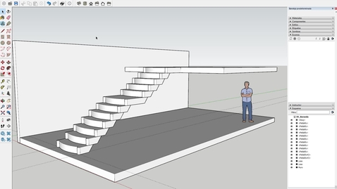 Miniatura para Cómo hacer una baranda para escalera en Sketchup