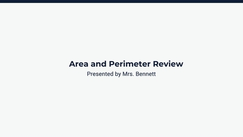 Thumbnail for  Lesson 1: Area and Perimeter Review