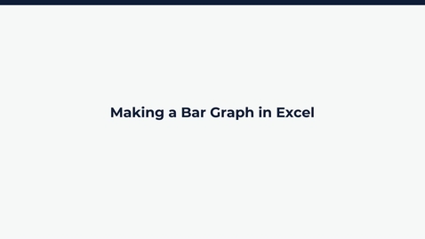Thumbnail for Making a Bar Graph in Excel