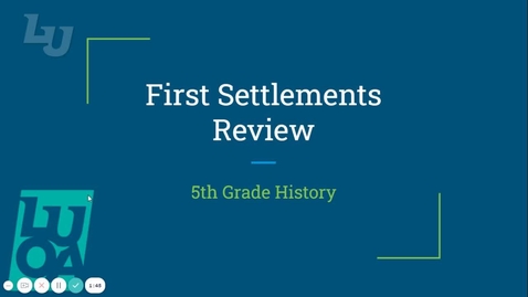 Thumbnail for HIS0500 Week 10 First Settlements Review