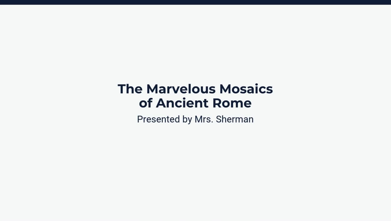 Lesson 3: Ancient Rome's Arts