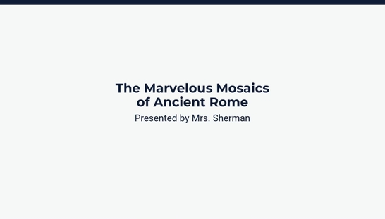 Lesson 3: Ancient Rome's Arts