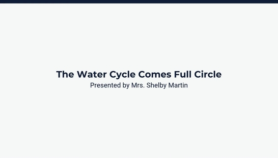 Lesson 2: The Water Cycle Comes Full Circle