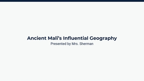 Thumbnail for Lesson 3: Connecting Geography to Major Historic Events