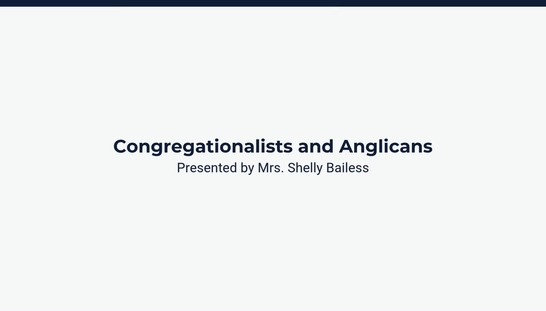 Congregationalists and Anglicans