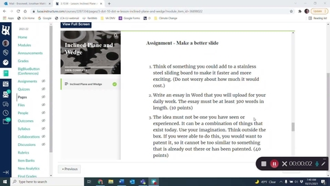 Thumbnail for SCI 0800, 3.10 W Inclined Plane and Wedge, Assignment Upload: Make a Better Slide