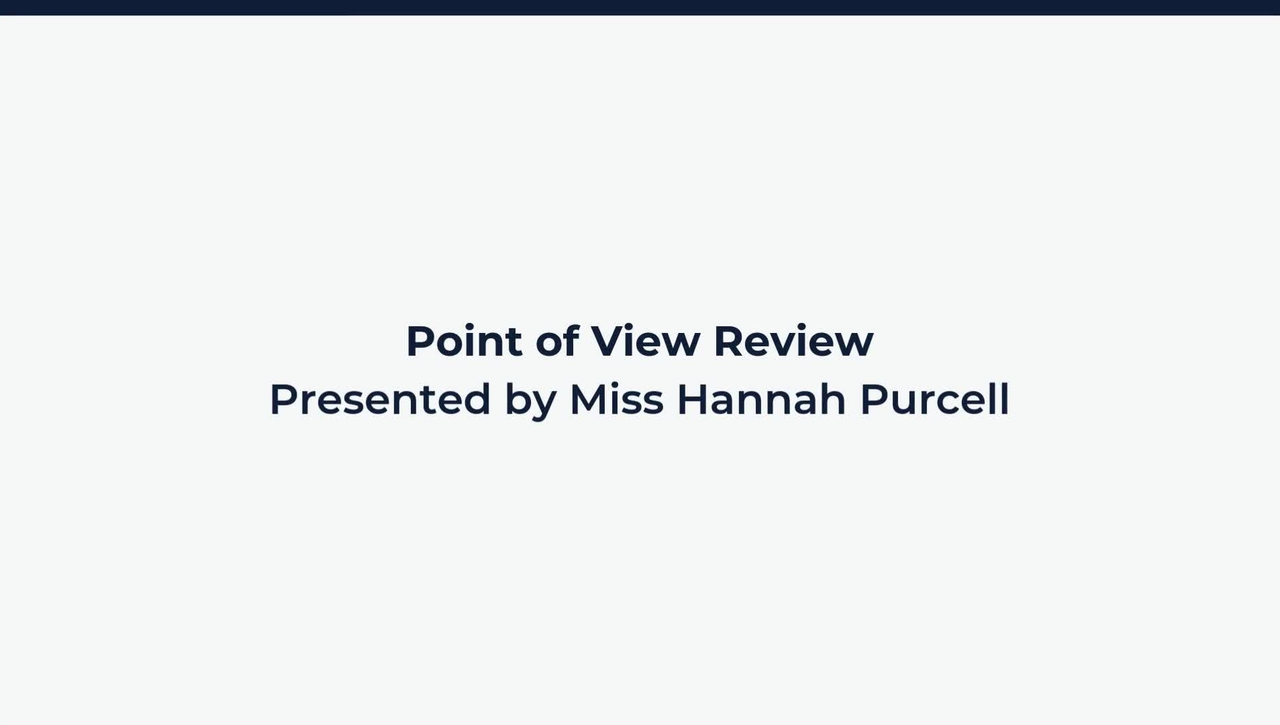 Lesson: Point of View and Character Types in "Anne of Green Gables"