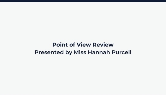 Lesson: Point of View and Character Types in 