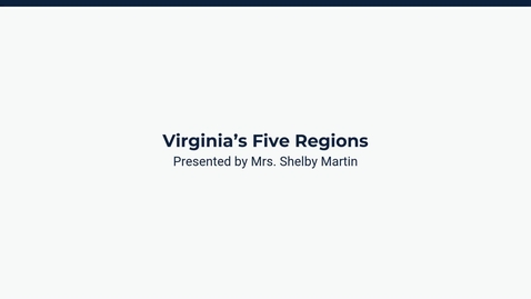 Thumbnail for Virginia's Five Regions