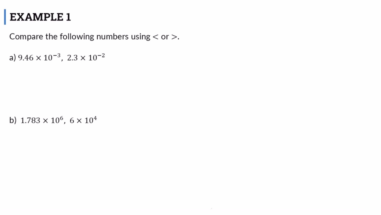 Lesson: Comparing Numbers in Scientific Notation (Segment 1)