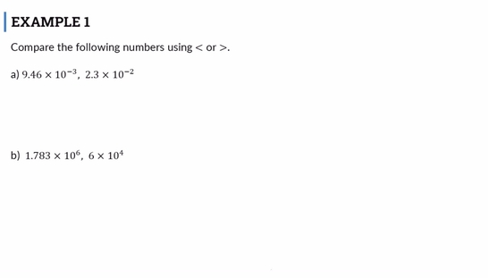Lesson: Comparing Numbers in Scientific Notation (Segment 1)
