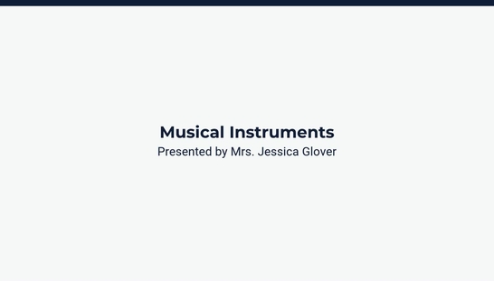 Lesson 2: Musical Instruments