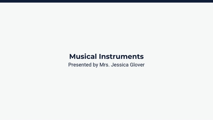 Lesson 2: Musical Instruments