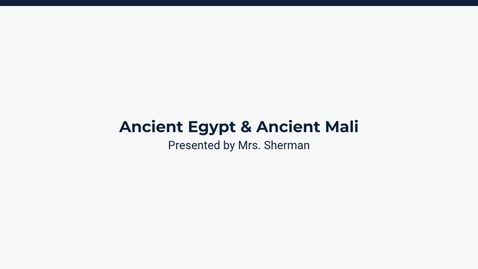 Thumbnail for Lesson 3: Comparing Ancient Egypt and Mali's Arts and Architecture