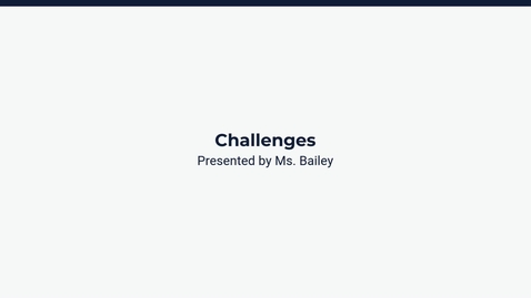 Thumbnail for Lesson 1: Challenges