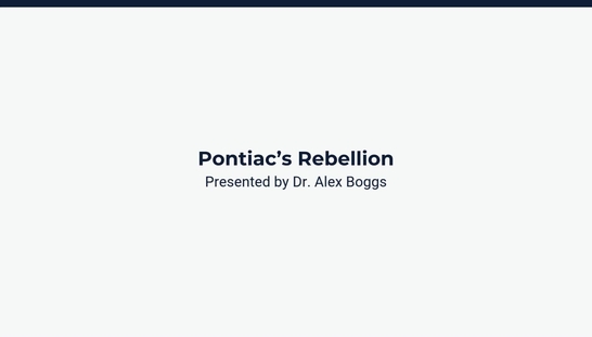 Pontiac's Rebellion