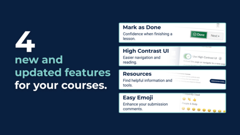 Thumbnail for 4 New &amp; Updated Features for Courses in Canvas